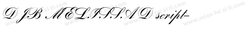DJB MELISSA D script字体转换